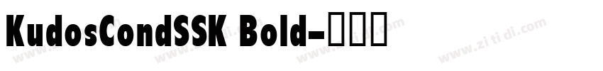 KudosCondSSK Bold字体转换